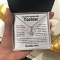 Tochter "Kapitel" Halskette - 14K Weißgold Veredelung - Liebesband Rosenkranz - Liebesjuwel
