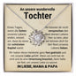 Tochter "Kapitel" Halskette - Echtgold Veredelung - Liebesknoten - Beige - Liebesjuwel