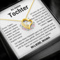 Tochter "Rest meines Lebens" Herz Halskette - 14K Weißgold oder 18K Gelbgold Veredelung - Liebesjuwel
