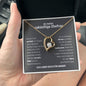 Zukünftige Ehefrau "Manchmal" Herz Halskette - 14K Weißgold oder 18K Gelbgold Veredelung - Liebesjuwel