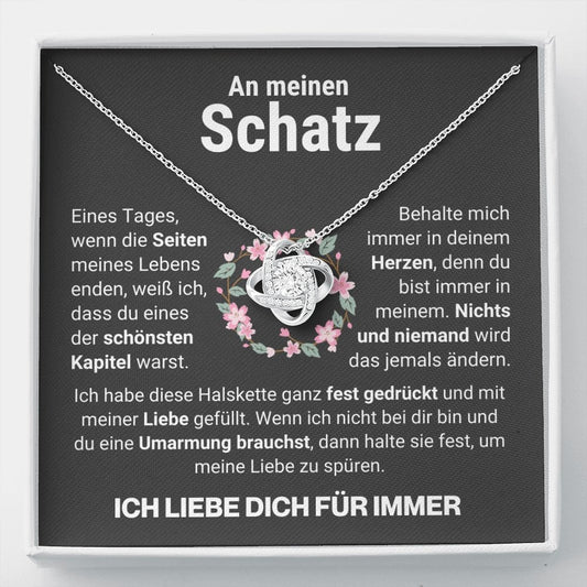 Liebesknoten Halskette für Deine Freundin – mit Liebe gefüllt - Liebesjuwel