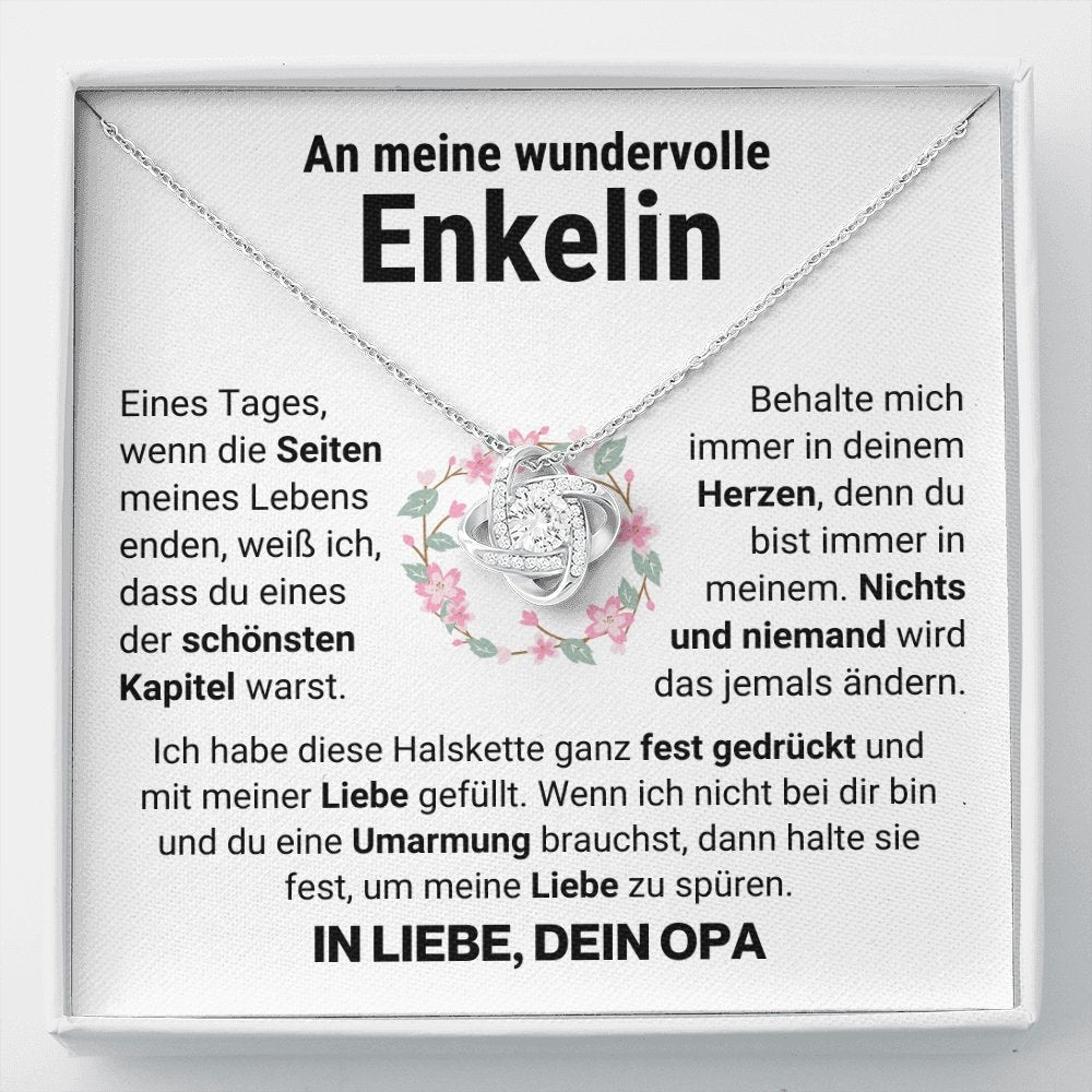 Liebesknoten Halskette für die Enkeltochter – von Opa - Liebesjuwel