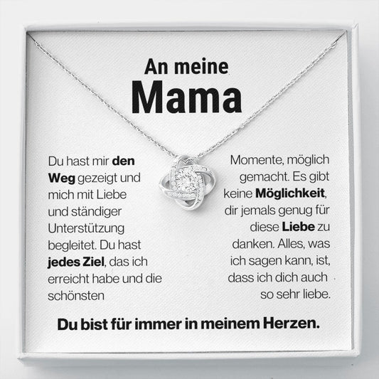 Liebesknoten Halskette für Mama – Danke für Deine Unterstützung - Liebesjuwel