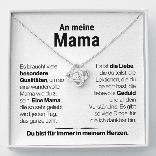 Liebesknoten Halskette für Mama – Für immer im Herzen - Liebesjuwel