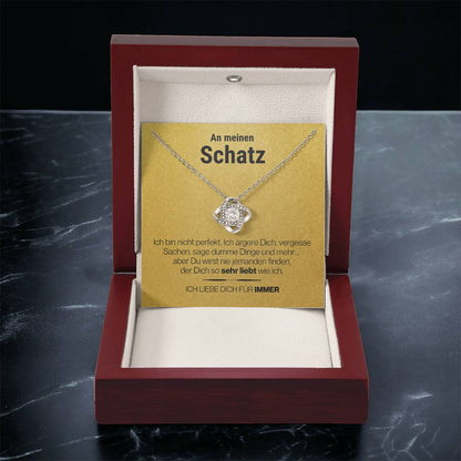 Schatz "Perfekt" Halskette - Echtgold Veredelung - Liebesknoten - Gold - Liebesjuwel