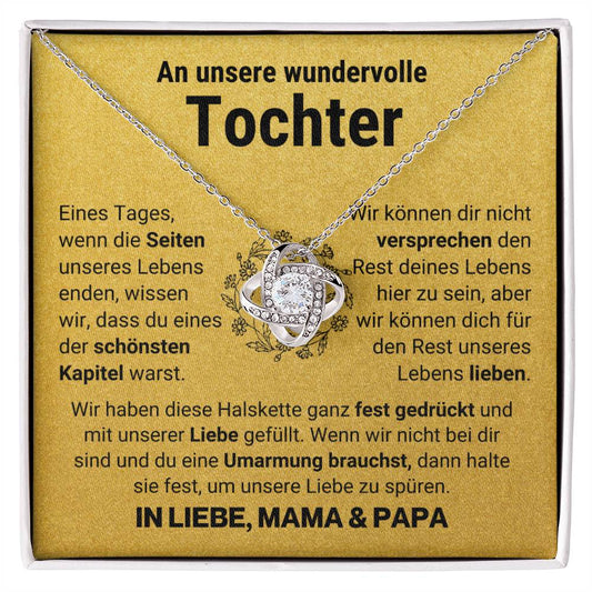 Tochter "Kapitel" Halskette - Echtgold Veredelung - Liebesknoten - Gold - Liebesjuwel